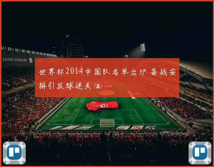 世界杯2014中国队名单出炉 备战安排引发球迷关注